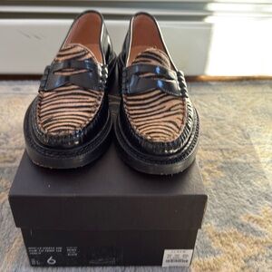 JCrew Haircalf Penny Tab Loafer, size 6